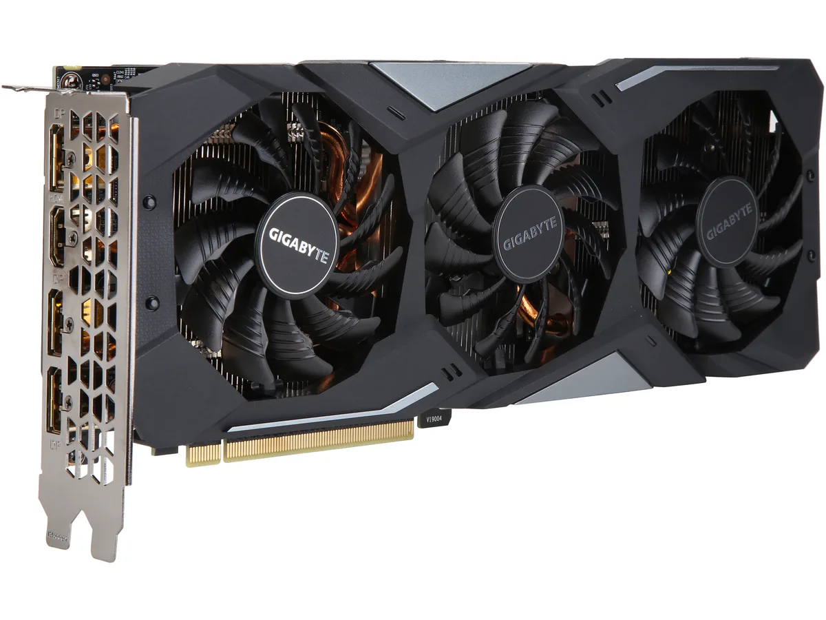 GIGABYTE GeForce GTX 1660 GAMING OC graphics card with three WINDFORCE fans and metal backplate