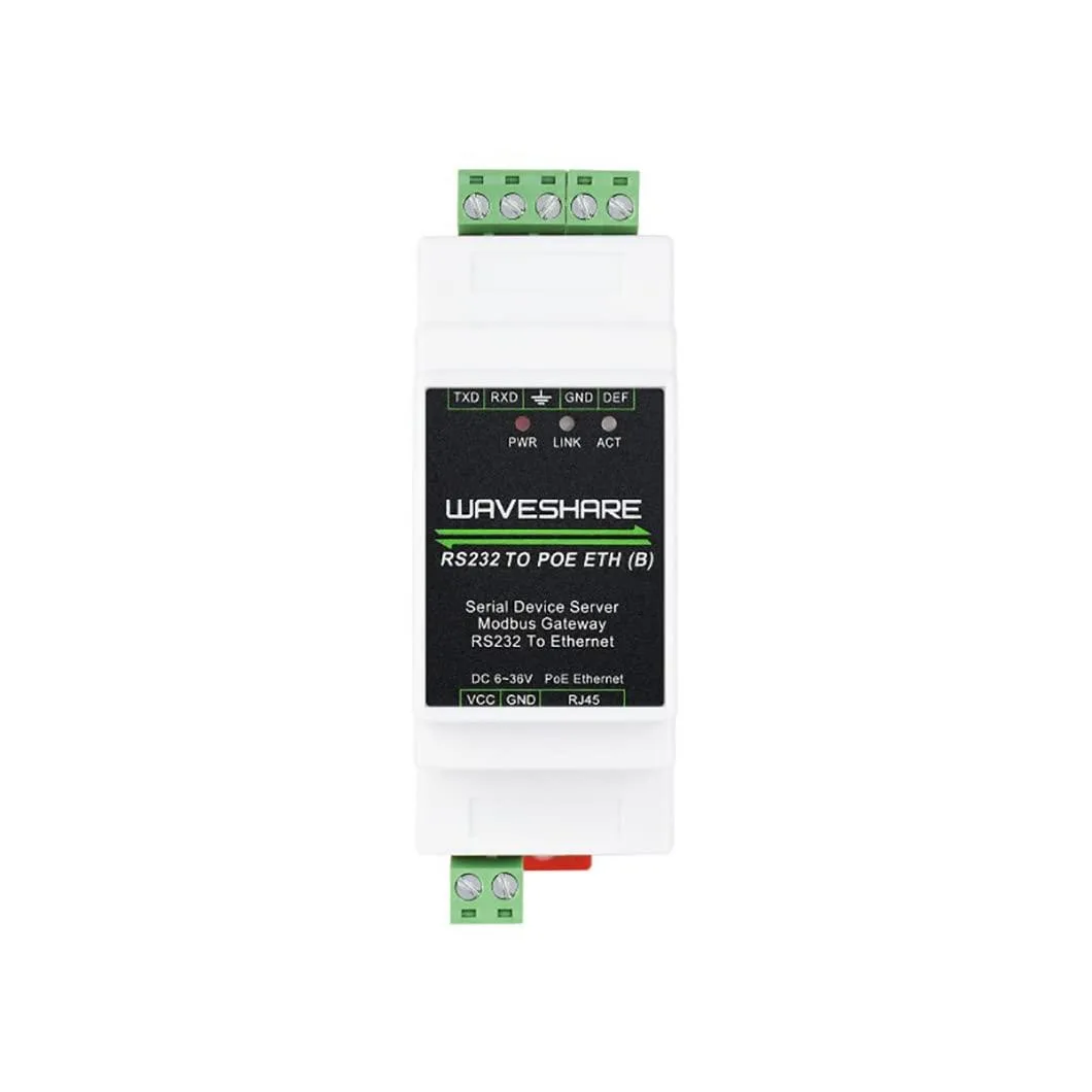 LORDWORLD LORDWORLD RS232 to RJ45 Ethernet Server Module POE Rail-Mount Development Board — 제품 사진