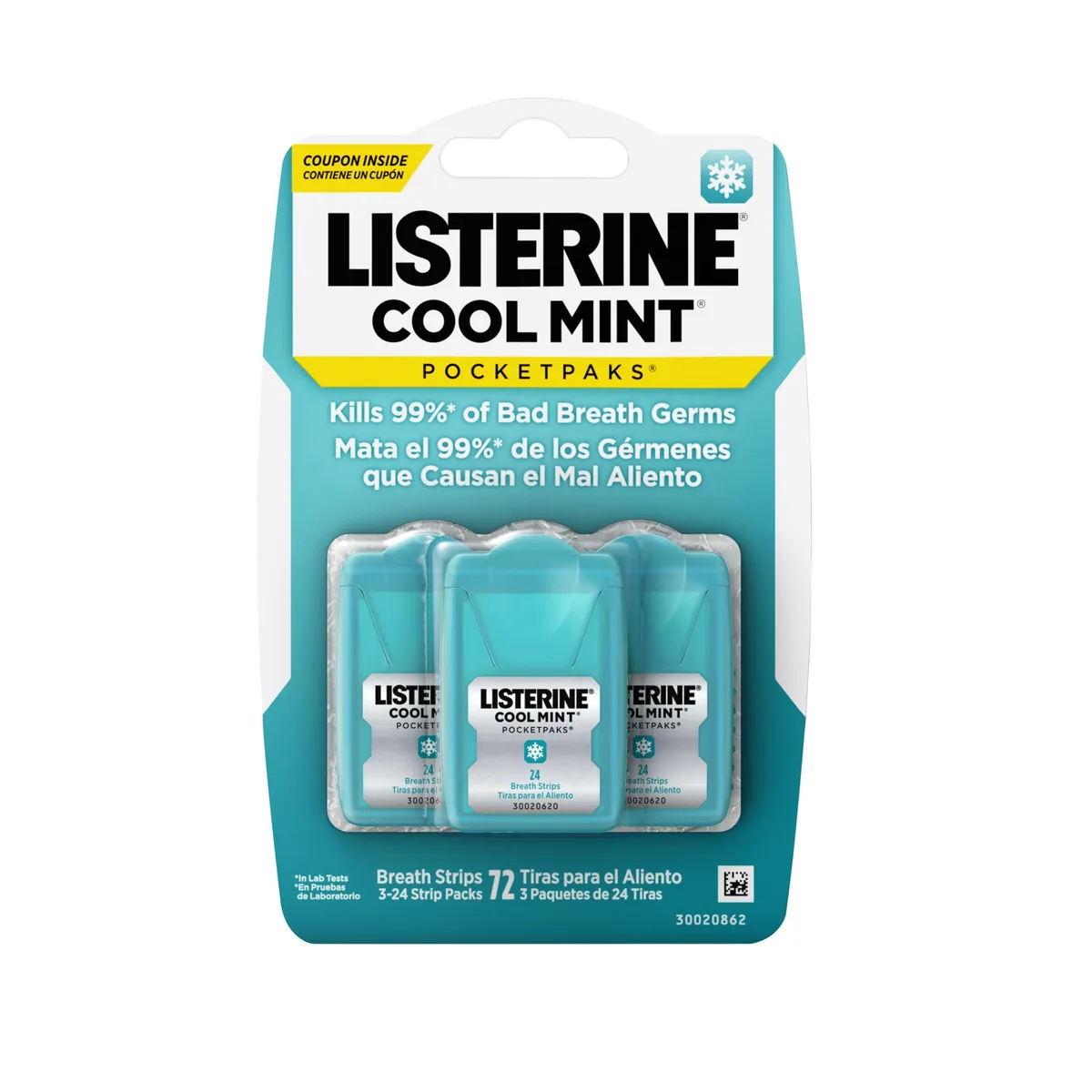  Listerine 12547433203 Cool Mint 72 Strips oral care — product photo