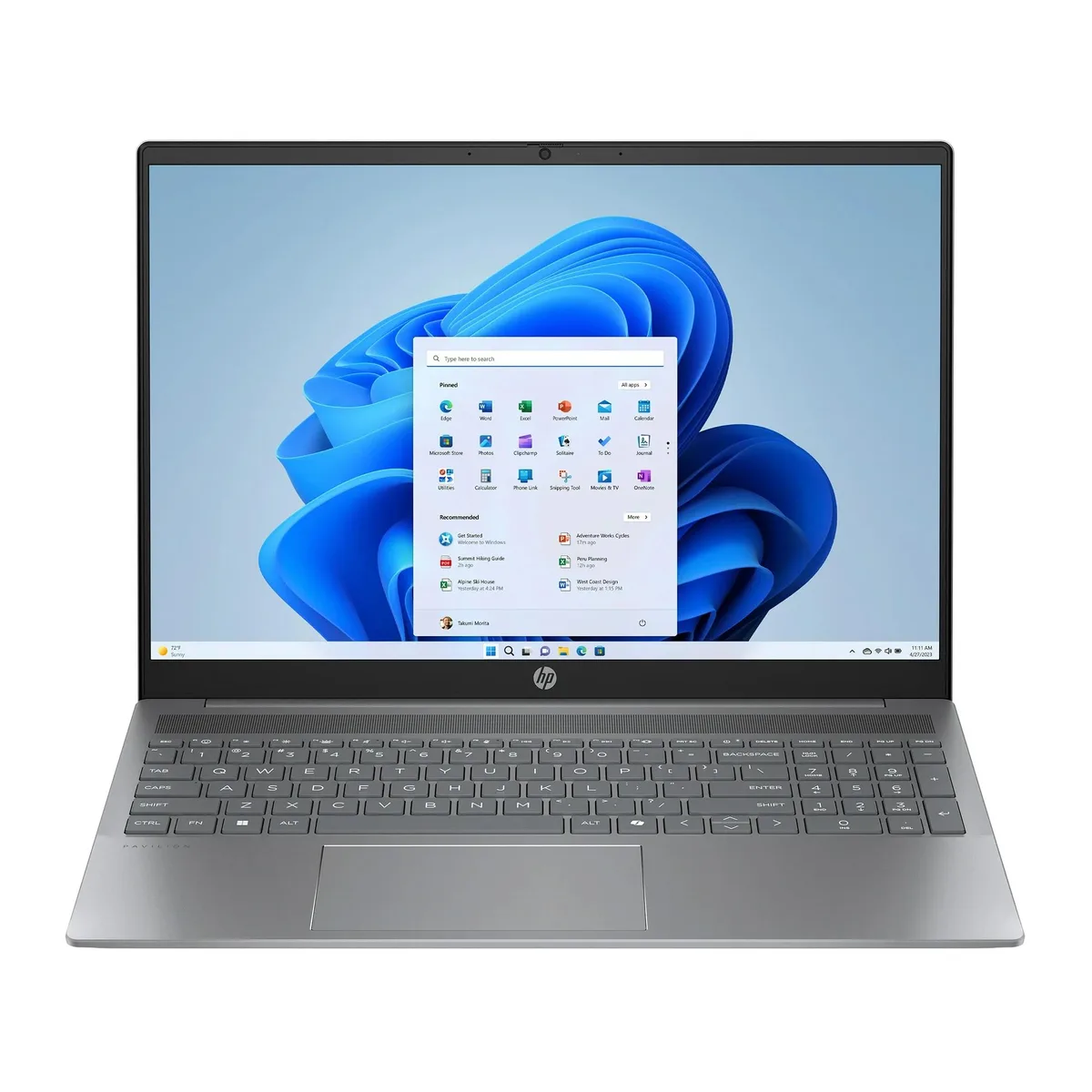 HP HP Pavilion 16 laptop Ryzen 7 8840U 8GB 512GB Meteor Silver — foto del producto