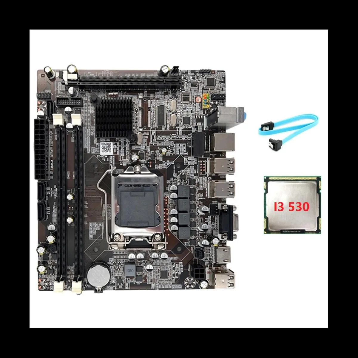 YINGHUA YINGHUA H55 LGA1156 Server Motherboard with I3 530 CPU — foto do produto