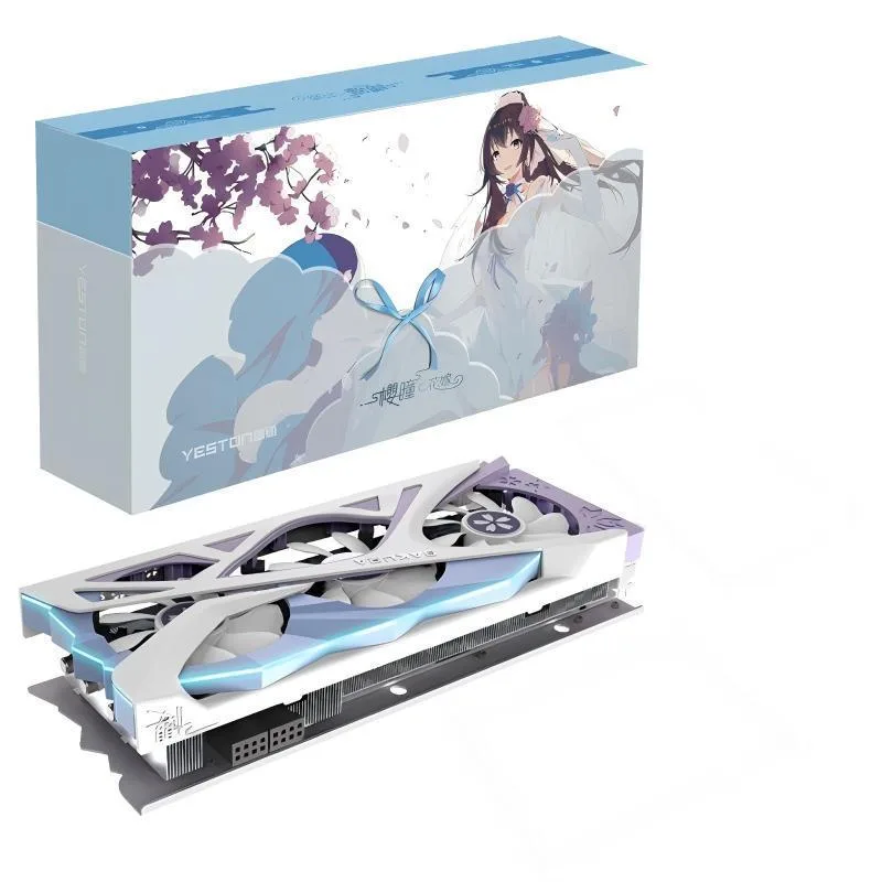 Yeston Radeon RX 6800 XT graphics card with triple-fan cooler and RGB lighting