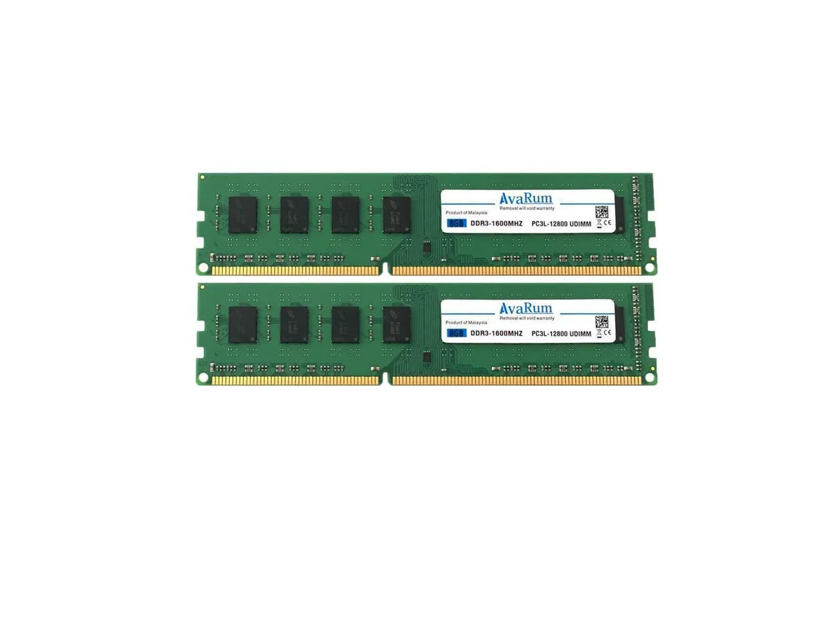 Avarum Avarum 8GB Kit (2 x 4GB) DDR3L-1600 CL11 1.35V desktop RAM — photo du produit