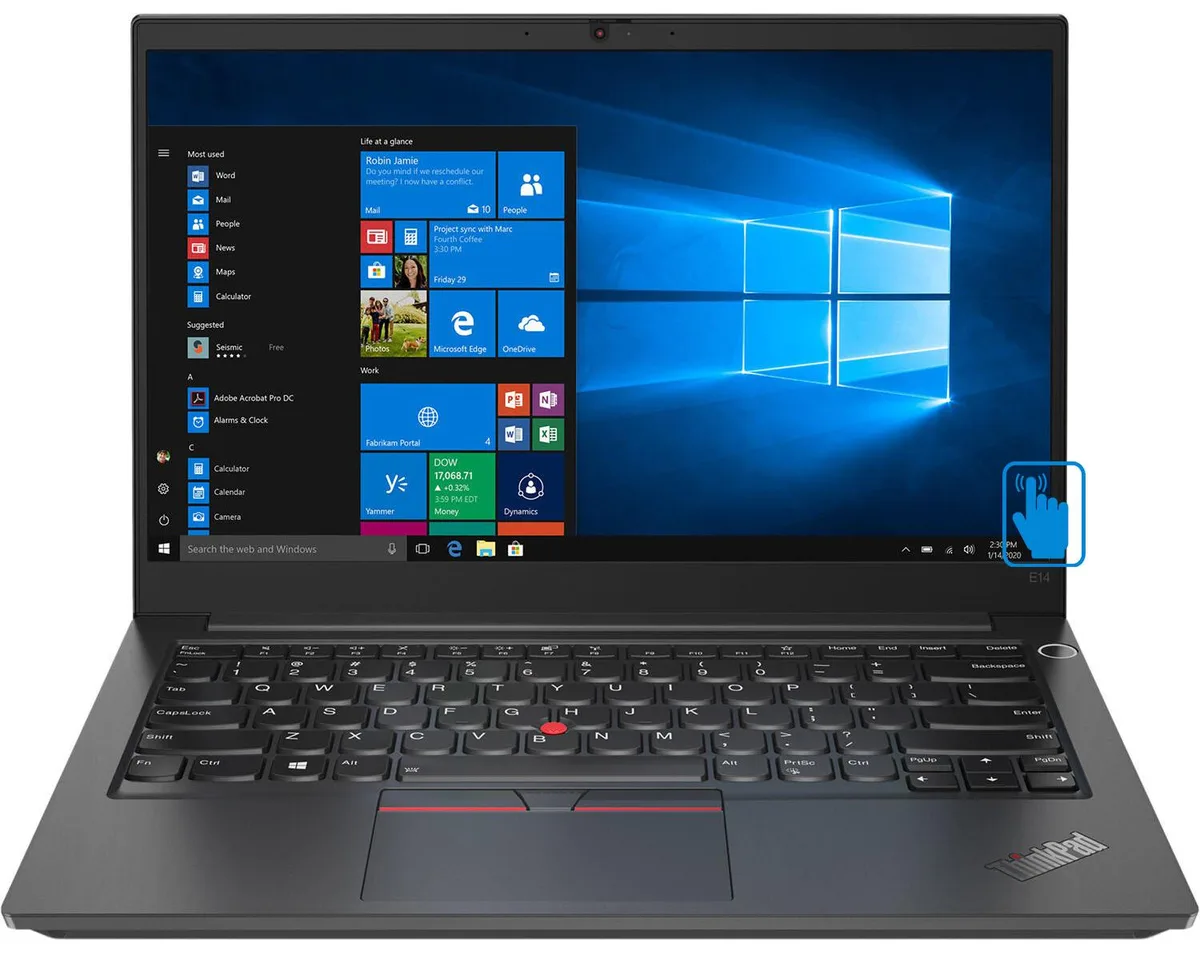 Lenovo Lenovo ThinkPad E14 Gen 2 i5-1135G7 8GB 256GB 14.0" Touchscreen laptop — photo du produit
