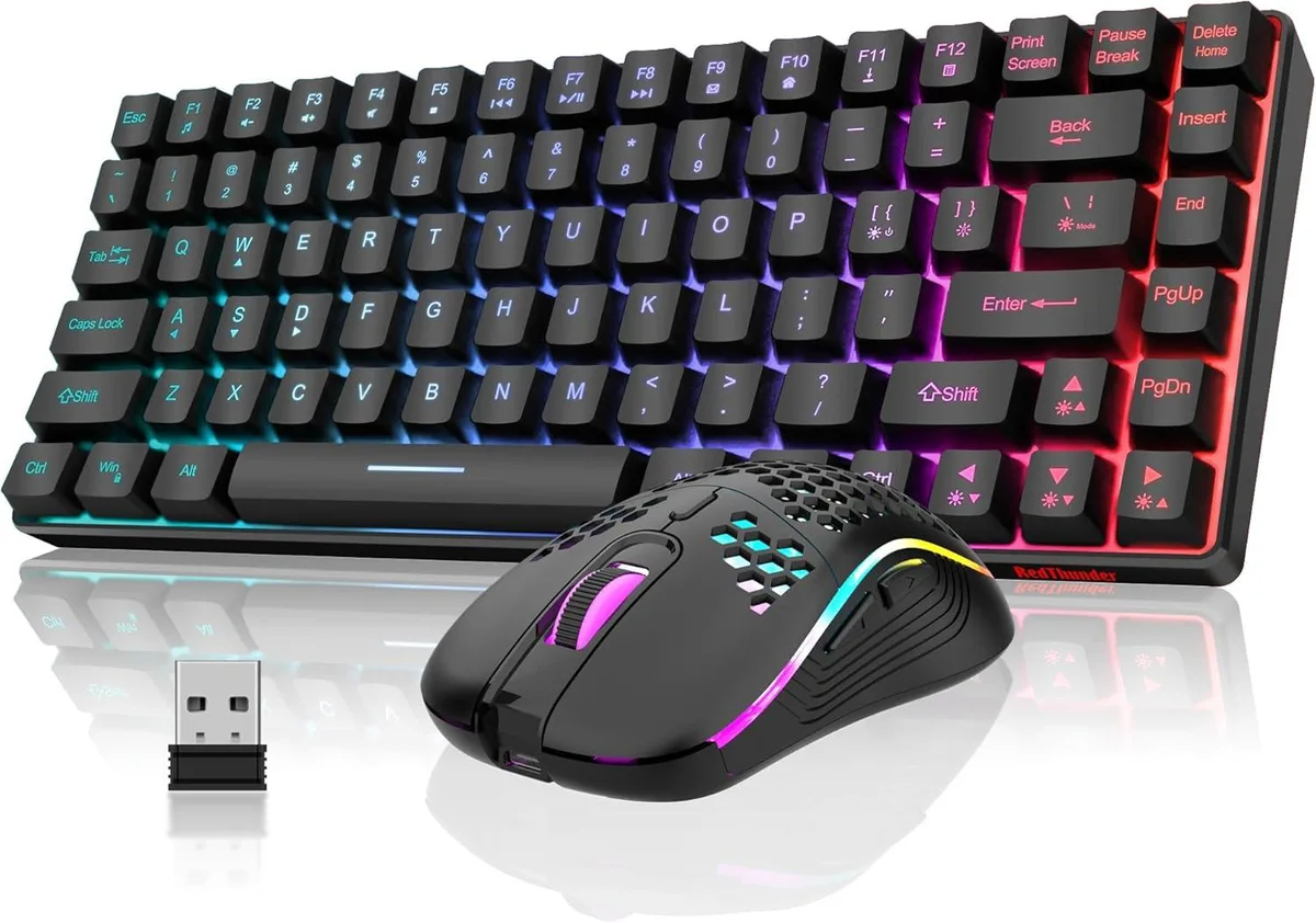 TUKO TUKO K84 75% Wireless Gaming Keyboard & Mouse Combo (Black) — toote foto