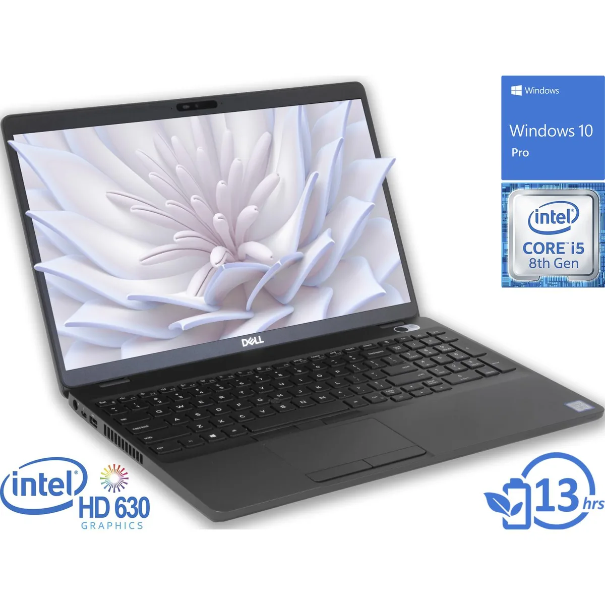 Black Precision 3540 notebook with 15.6 inch FHD display and narrow bezels