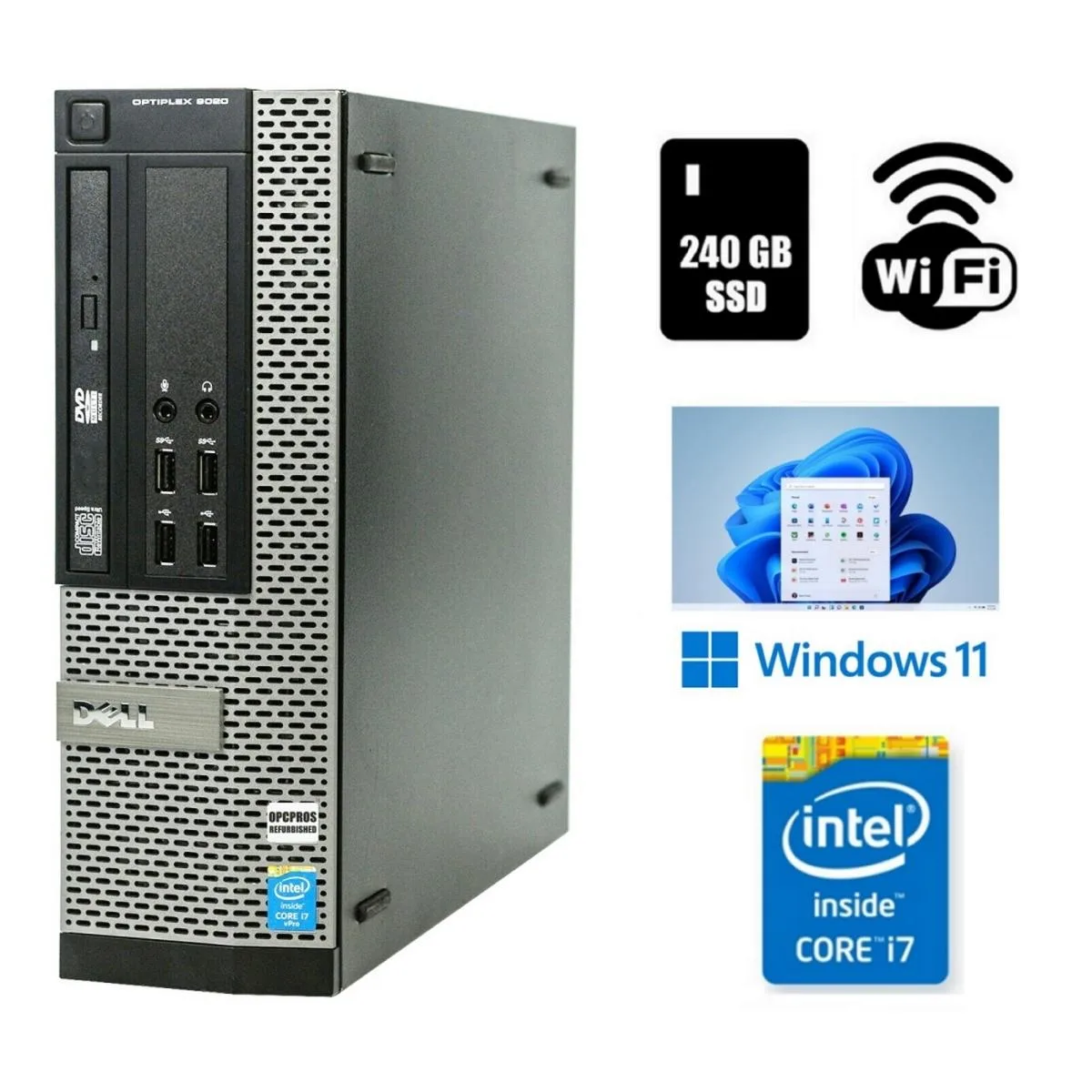 Small black and silver desktop tower, compact SFF shape