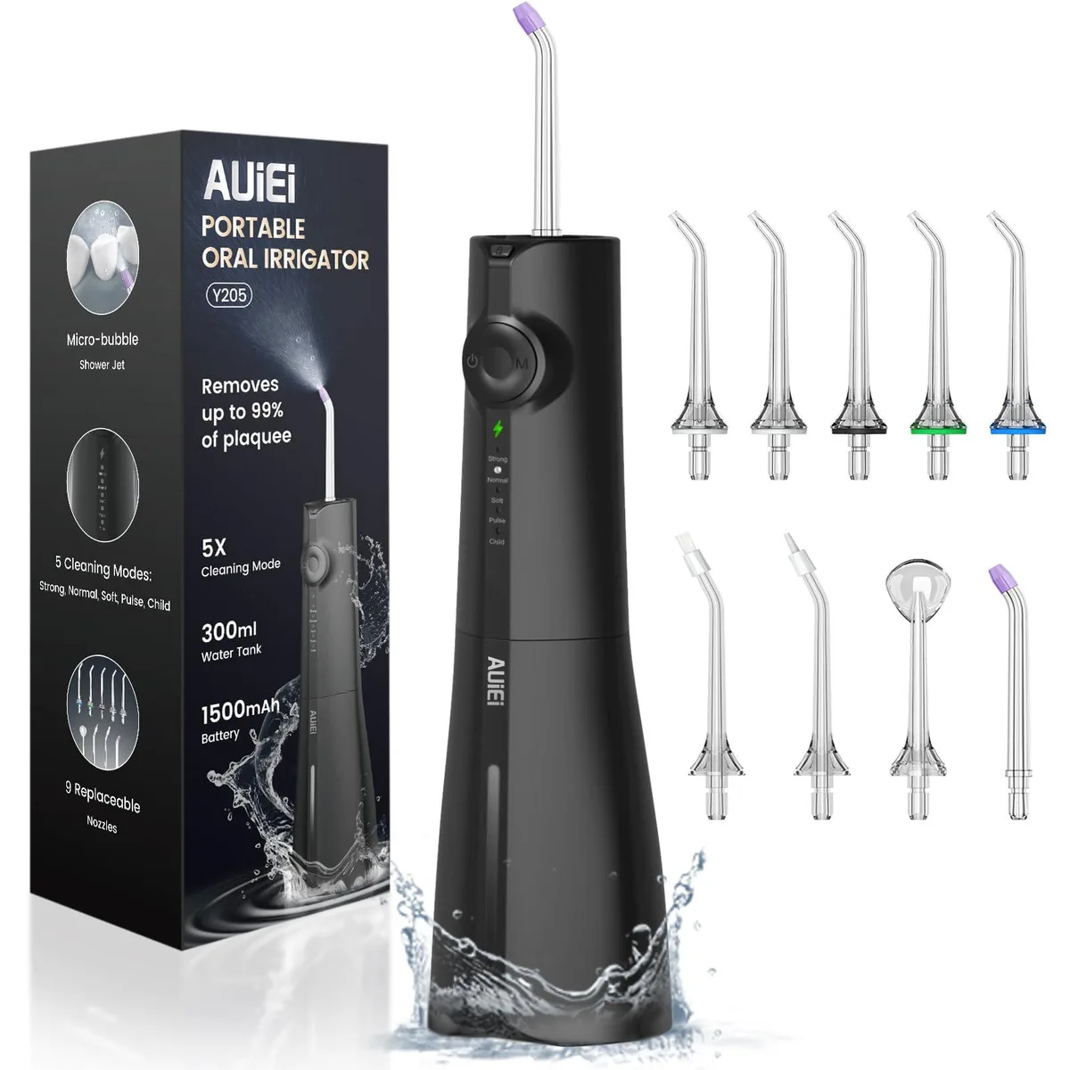 Waterpik Y205 Oral Care Water Flosser 300ml 9 Tips 5 Modes — product photo
