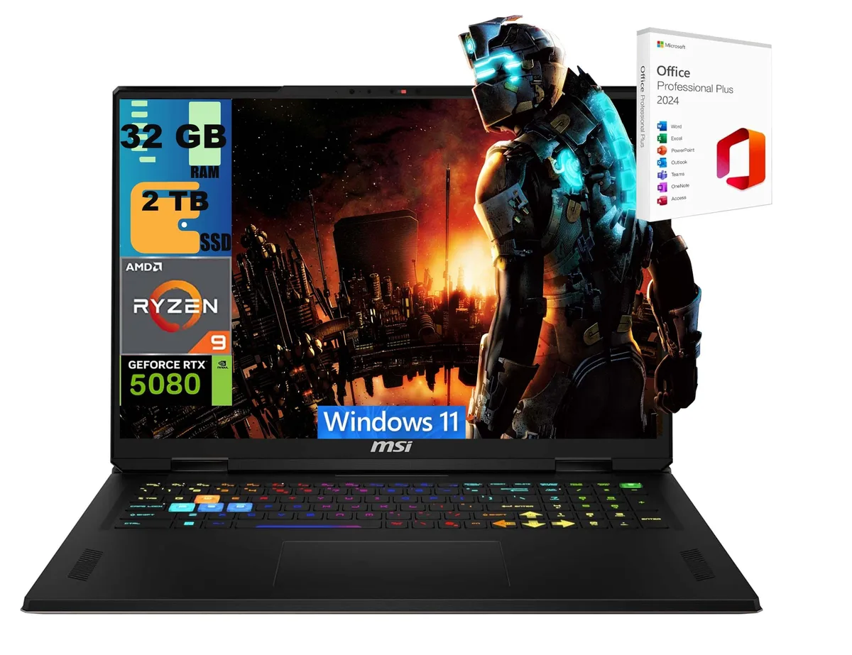 Gray 18-inch gaming laptop closed on a flat surface, matte finish with subtle MSI branding