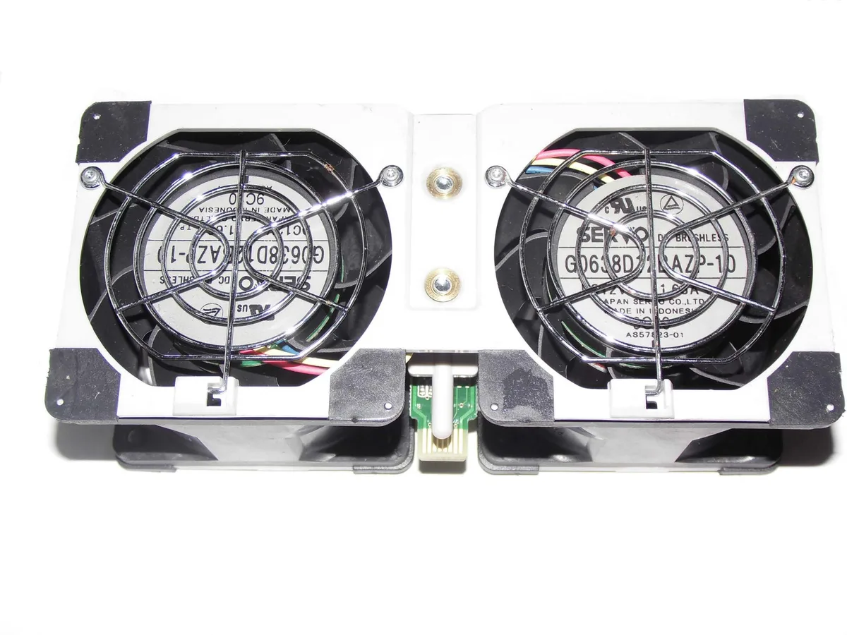 Two 60mm 2-tone server fans with bracket
