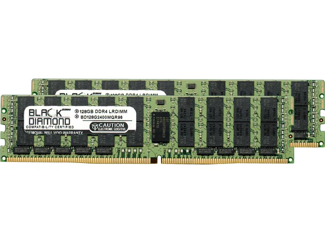 Black Diamond Memory Black Diamond Memory BD128GX22400MQR96 256GB (2 x 128GB) DDR4 2400 ECC Registered server RAM — صورة المنتج