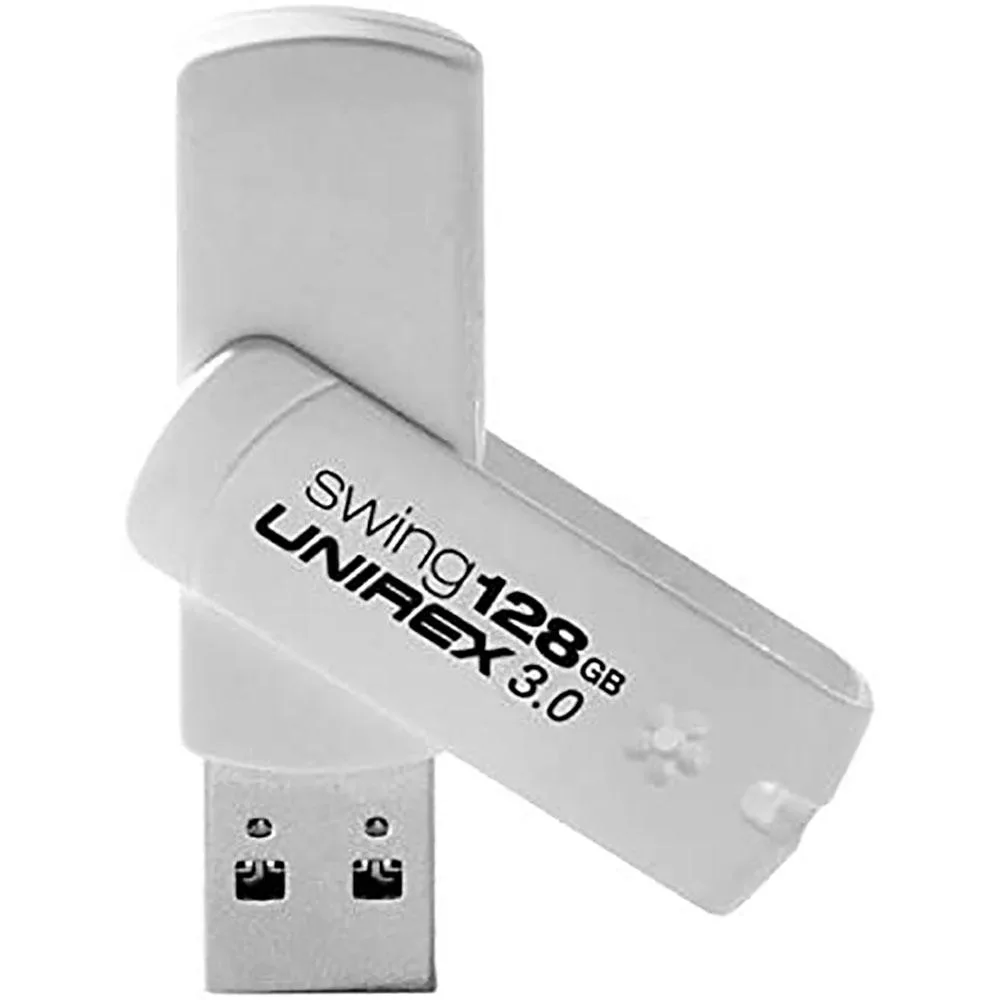 Unirex Unirex 128 GB USB 3.0 Swing Flash Drive White — tuotekuva