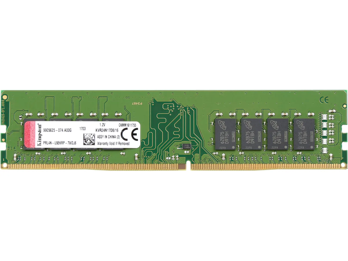 Kingston Technology Corp. Kingston Technology Corp. KVR24N17D8/16 16GB DDR4 2400 desktop RAM — product photo