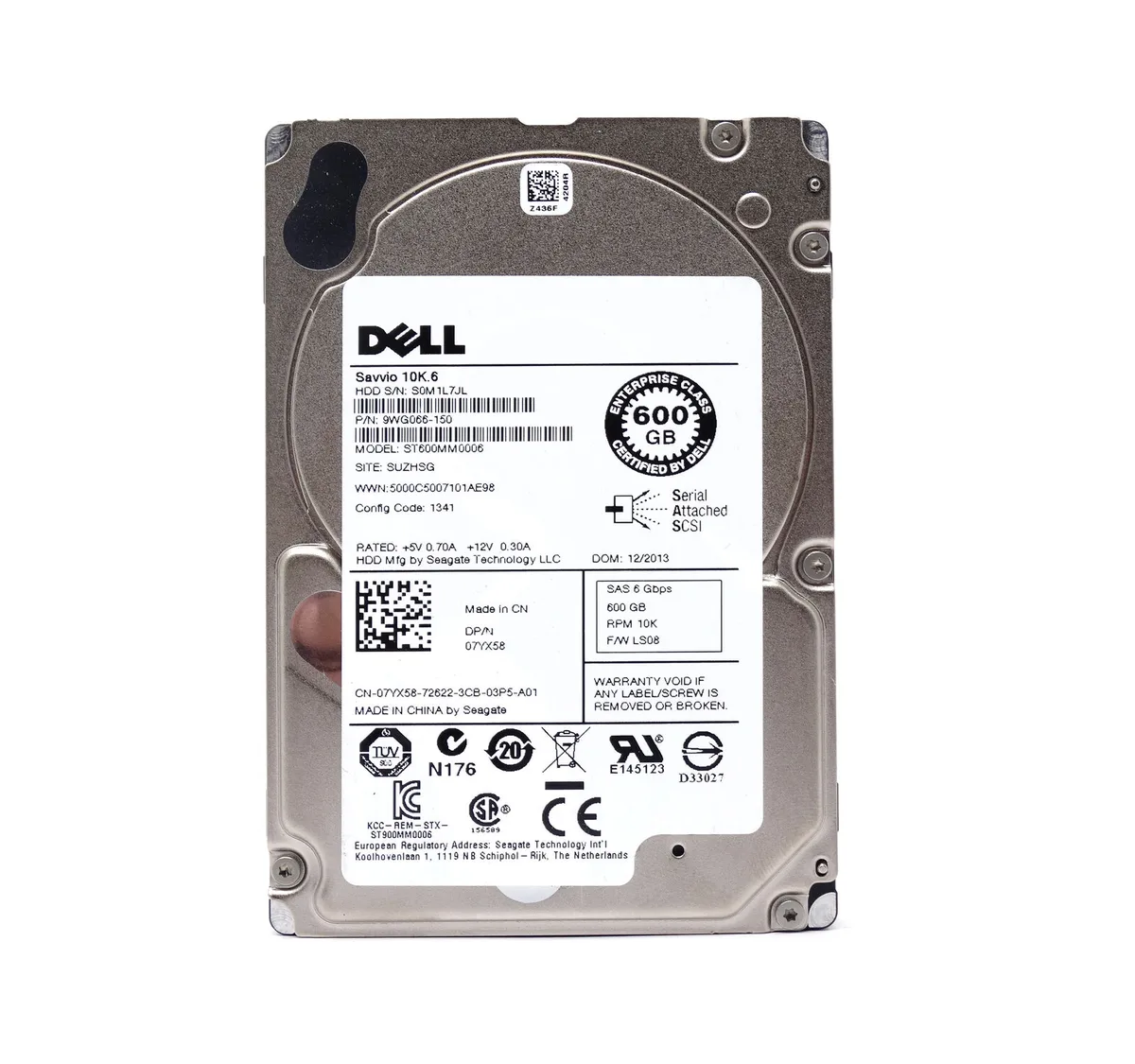DELL DELL 9WG066-150 600GB 10K 6Gbps 64MB SAS 2.5 internal hard drive — ภาพสินค้า