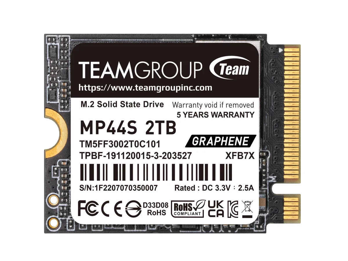 Team Group Team Group MP44S M.2 2230 2TB PCIe 4.0 x4 NVMe internal SSD TM5FF3002T0C101 — product photo