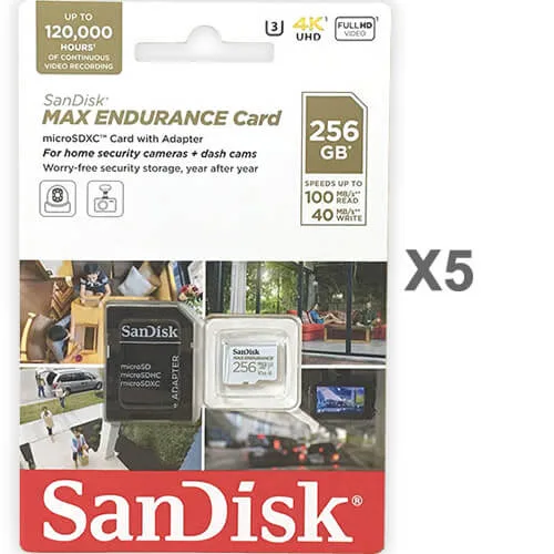 SanDisk SanDisk Max Endurance 256GB microSDXC 5-pack SDSQQVR-256G-GN6IA — תמונת המוצר