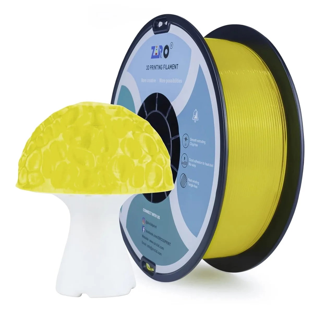 Ziro 3D Ziro 3D PLA Pro 3D Printers Accessory 1.75mm 1kg Transparent Yellow — 제품 사진