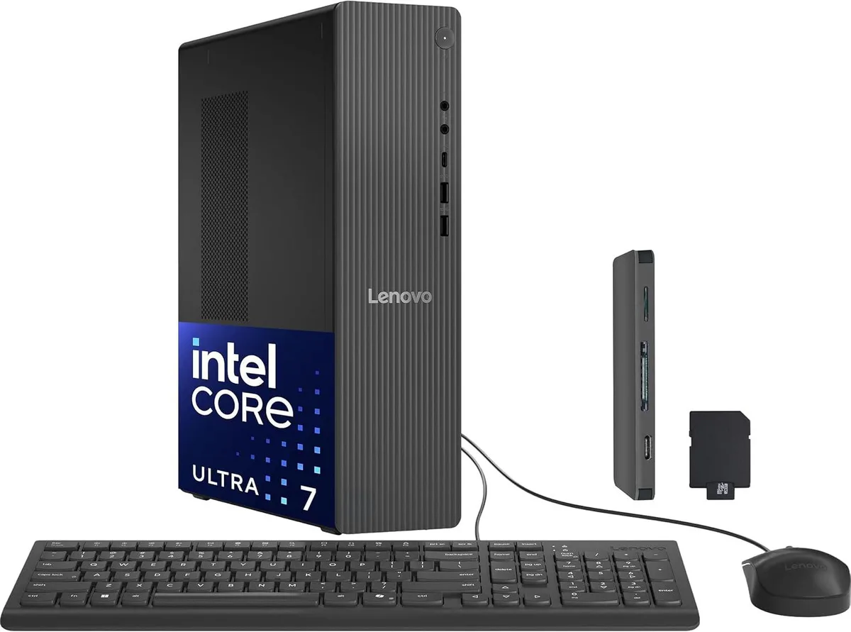 Lenovo Lenovo IdeaCentre Tower Desktop PC Intel Core Ultra 7 265 64GB DDR5 4TB SSD 1TB Docking Station Gray — photo du produit