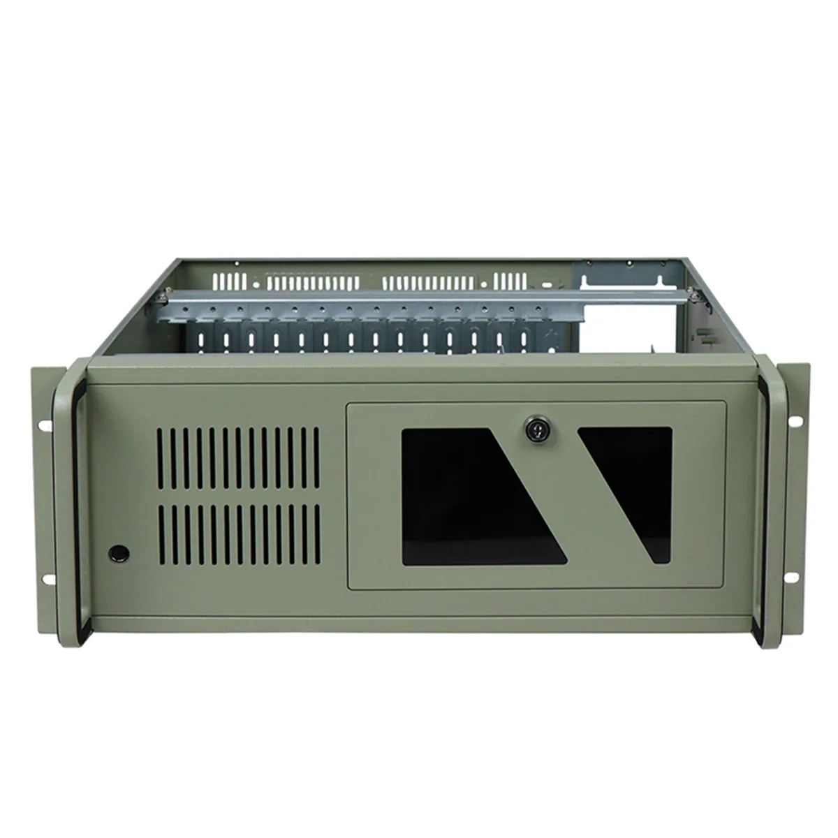 HOTCFWQ HOTCFWQ 14-slot 4U server chassis gray 19-inch rackmount 2×3.5" 1×2.5" 7-slot — productfoto