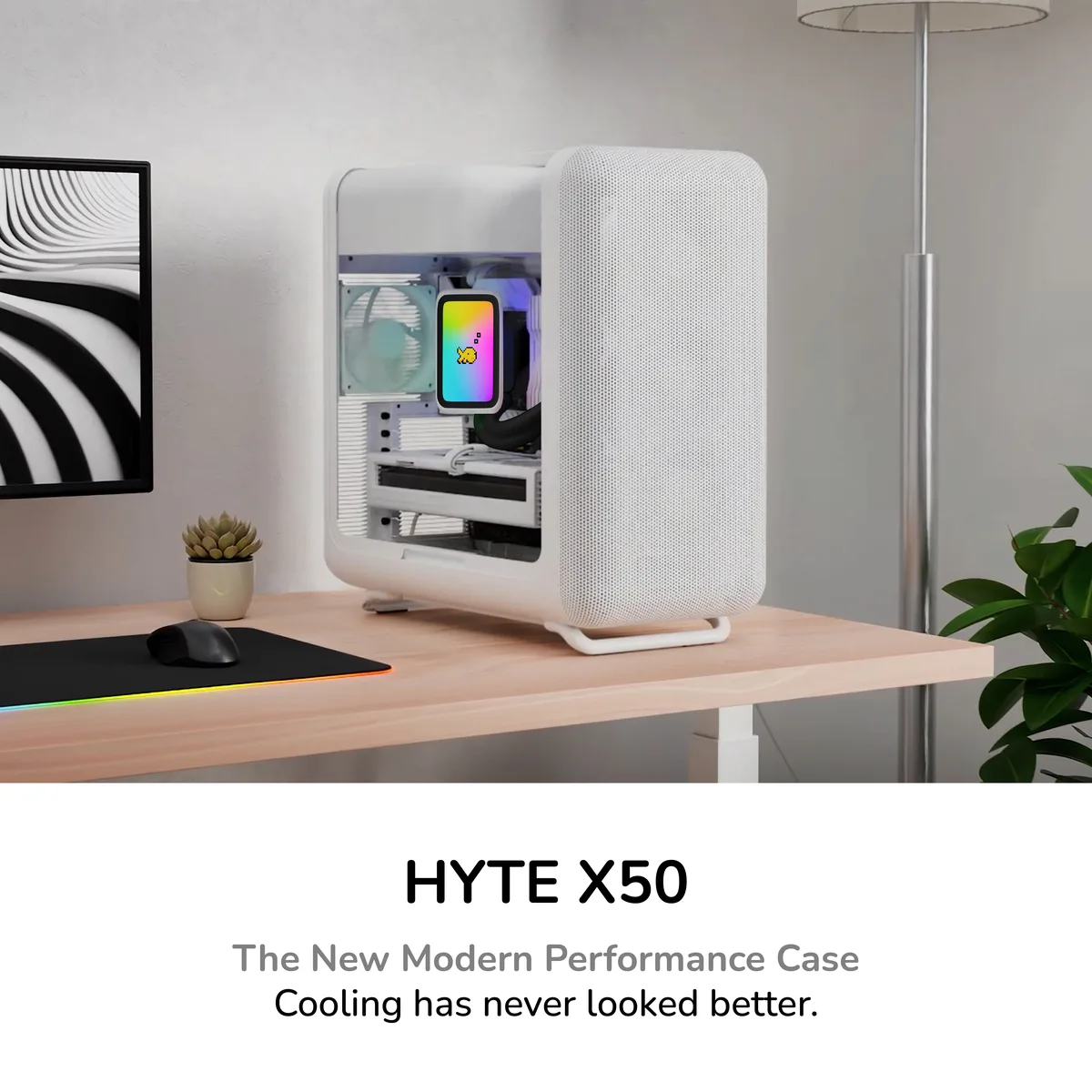 HYTE HYTE CS-HYTE-X50G-WW ATX Mid-Tower PC Case White — product photo