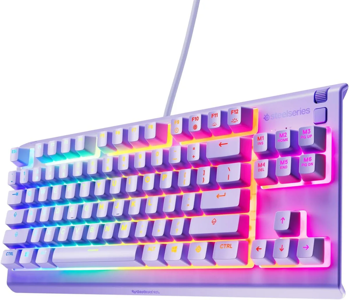 SteelSeries SteelSeries Apex 3 TKL Lavender Gaming Keyboard — preces foto