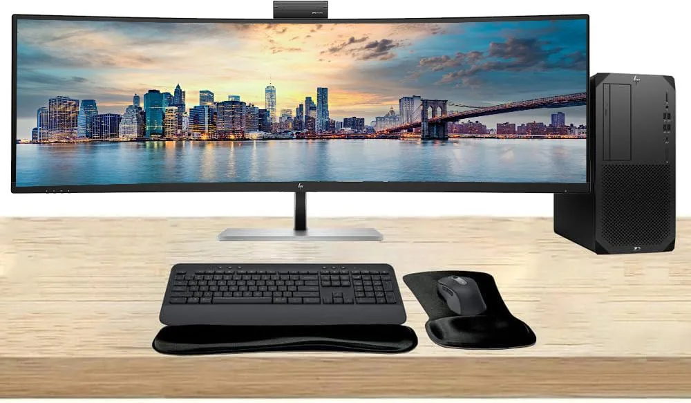 HP HP Z2 G9 Tower i7-14700 64GB 1TB RTX A2000 12GB 549pm 49" DQHD MK650 — صورة المنتج