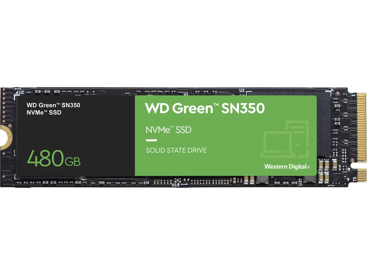 Western Digital Western Digital Green SN350 NVMe M.2 2280 480GB WDS480G2G0C internal SSD — photo du produit