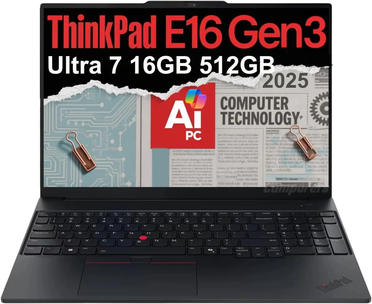 Lenovo Lenovo ThinkPad E16 Gen 3 business laptop Ultra 7 255H 16GB 512GB — Produktfoto