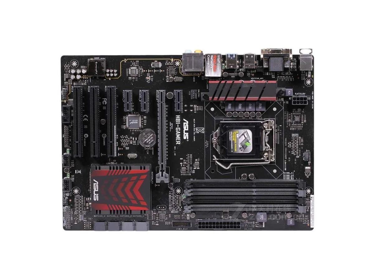 ATX motherboard with LGA 1150 socket and DDR3 slots
