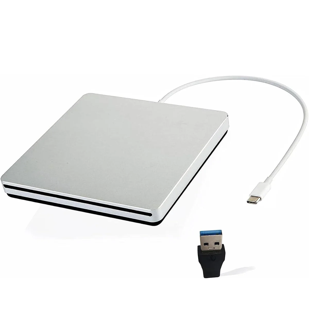 KEHIPI KEHIPI FF3D516G6000HC38ADC01 External CD DVD Drive USB-C 24x CD 8x DVD Silver — 商品照片