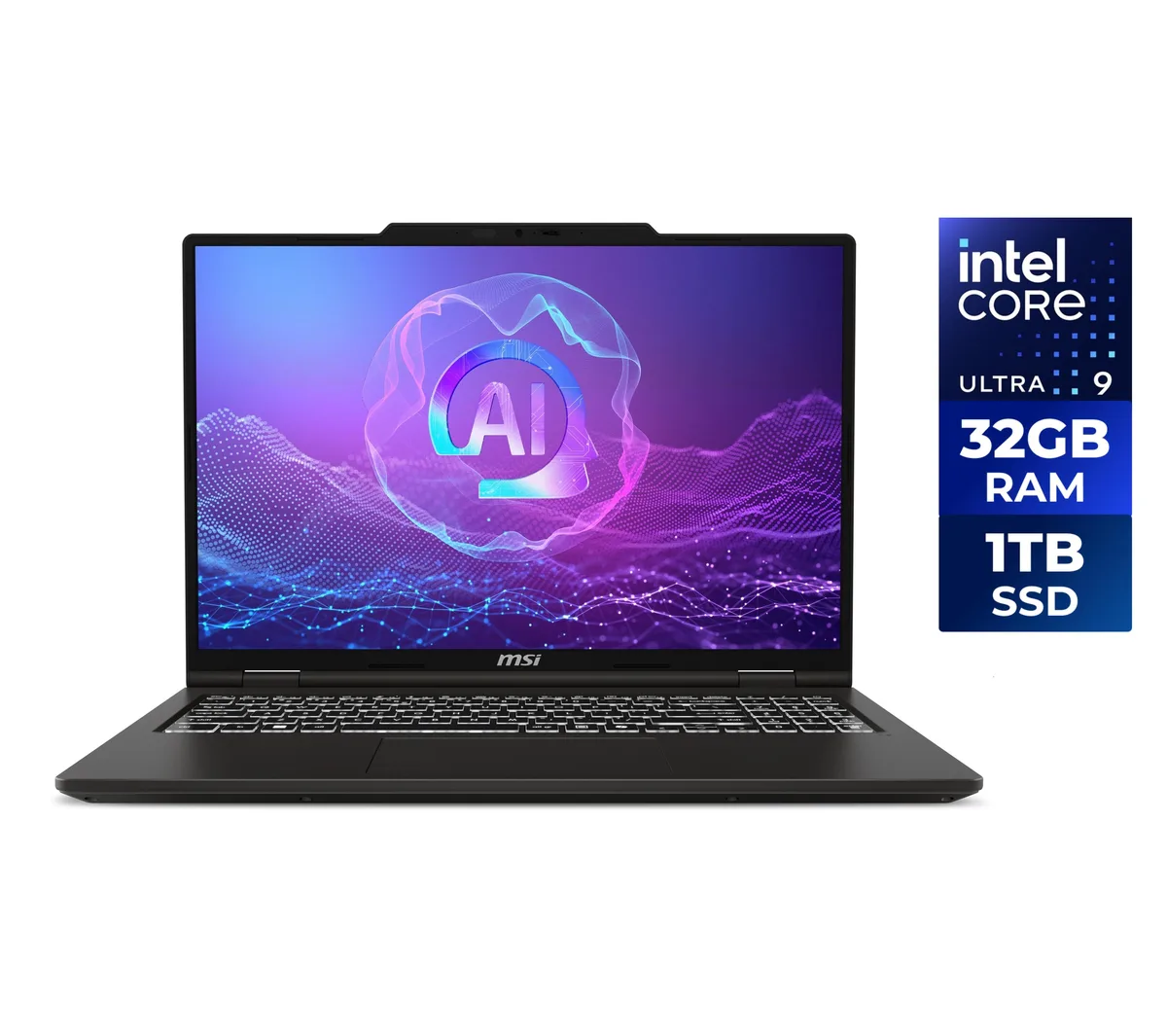 MSI MSI Venture 16 AI A2HMTG-032US laptop Core Ultra 9 285H 32GB DDR5 1TB NVMe 16" touch — photo du produit