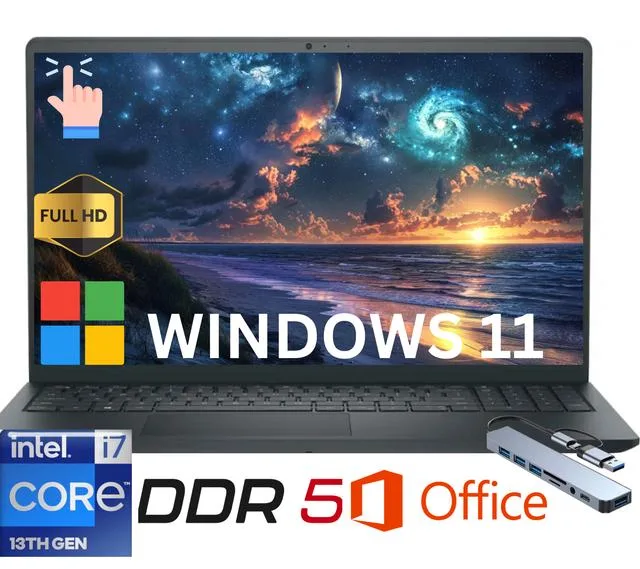 DELL DELL Inspiron Touch 15.6" FHD Touchscreen i7-1355U 24GB DDR5 512GB NVME laptop — product photo