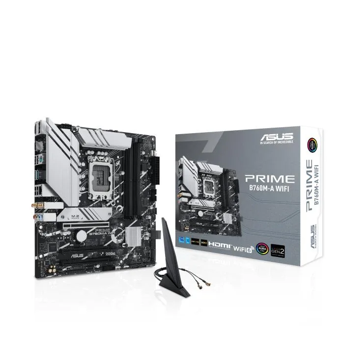 Dark green mATX motherboard with silver heatsinks and black PCB visible