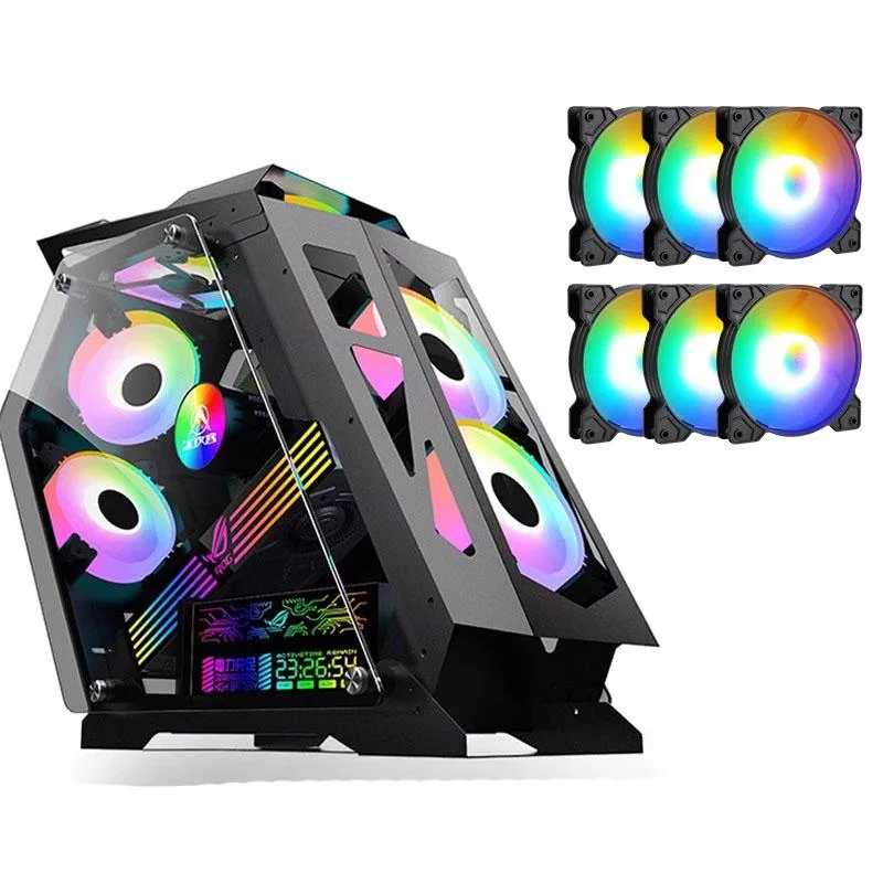 Corn Electronics Corn Electronics Alien Irregular PC Case Micro ATX Mini ITX 6×120mm Fans 240mm Radiator Support 330mm GPU — product photo