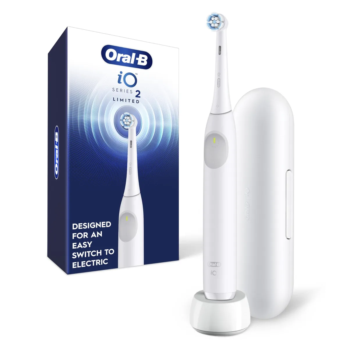 Oral-B iOSeries2 Rechargeable Electric Toothbrush White 3 Modes — product photo