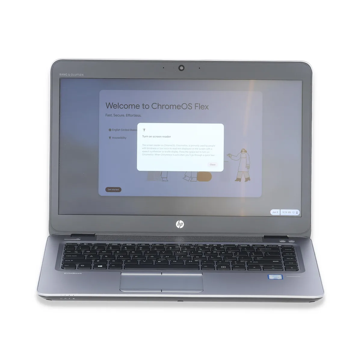 Silver 14.0 inch HP EliteBook 840G3 laptop closed clamshell