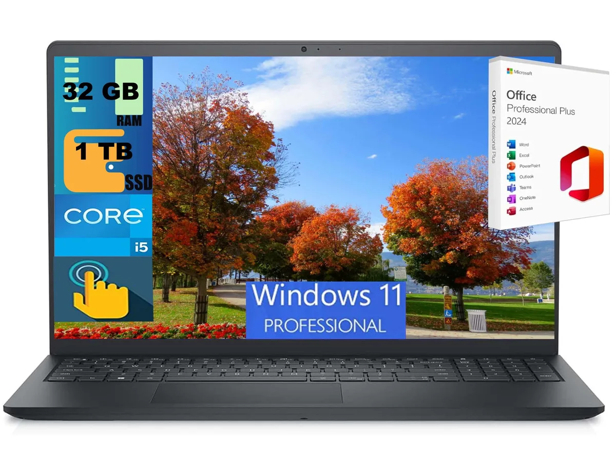 DELL DELL Inspiron 15 laptop 15.6" FHD touchscreen i5-1155G7 32GB 1TB PCIe SSD — photo du produit