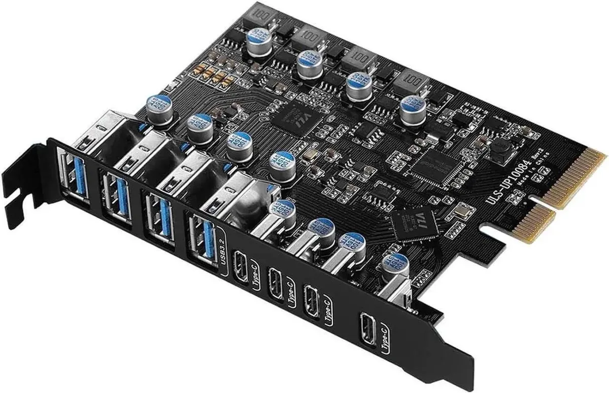 Vszerda Vszerda 8-Port PCIe USB 3.2 Expansion Card 4C 4A 10Gbps — product photo