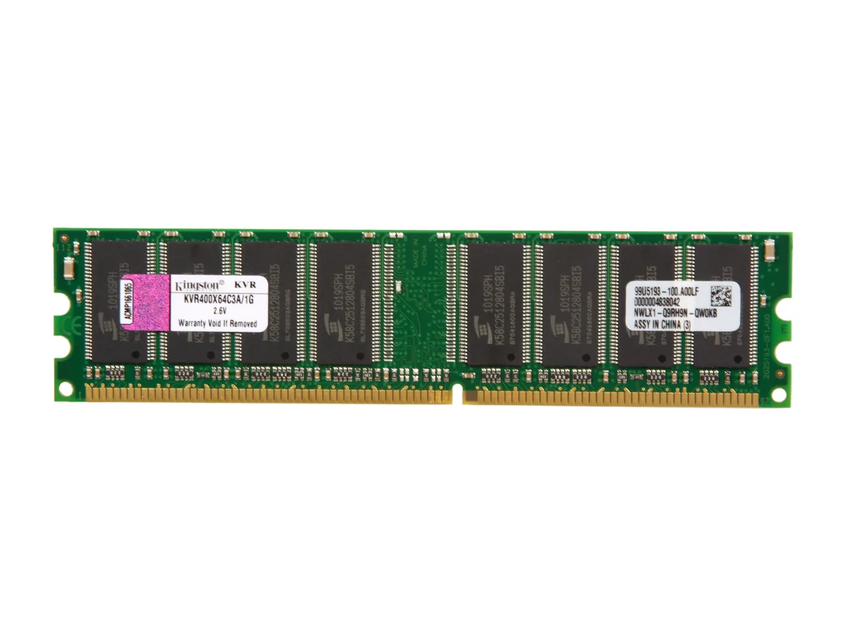 Kingston Technology Corp. Kingston Technology Corp. KVR400X64C3A/1G 1GB DDR 400 memory upgrade — 제품 사진