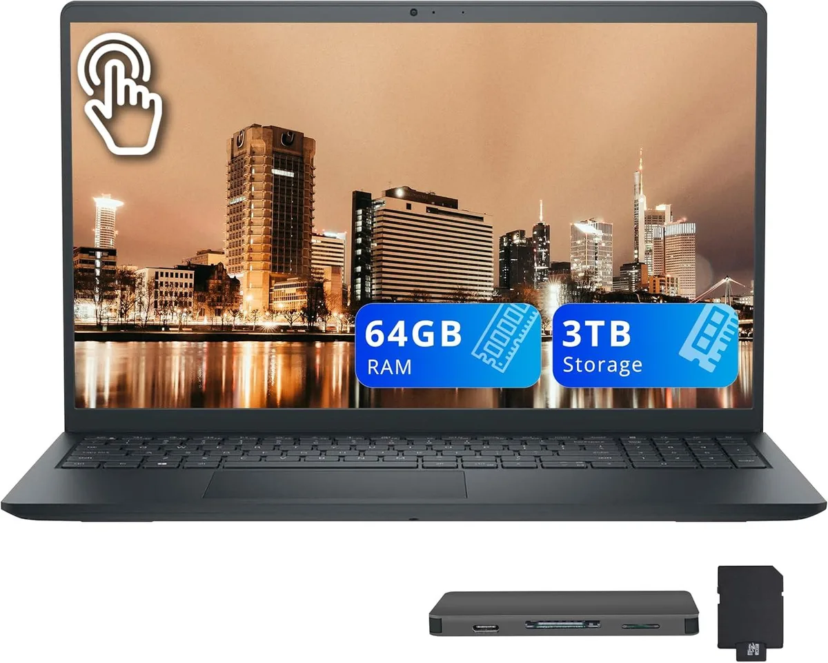 DELL Dell Inspiron 15.6" FHD Touchscreen i7-1355U 64GB 2TB SSD + 1TB Dock business laptop — снимка на продукта