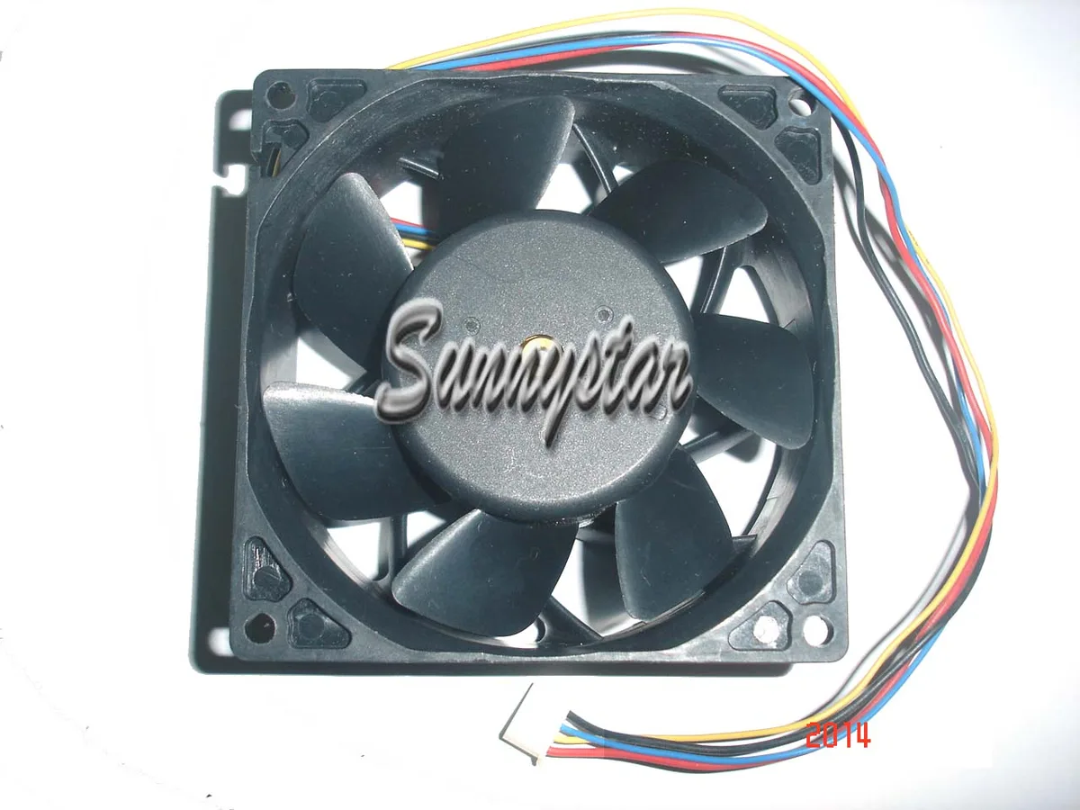 Black 90x38mm square CPU cooler fan with 4-pin connector