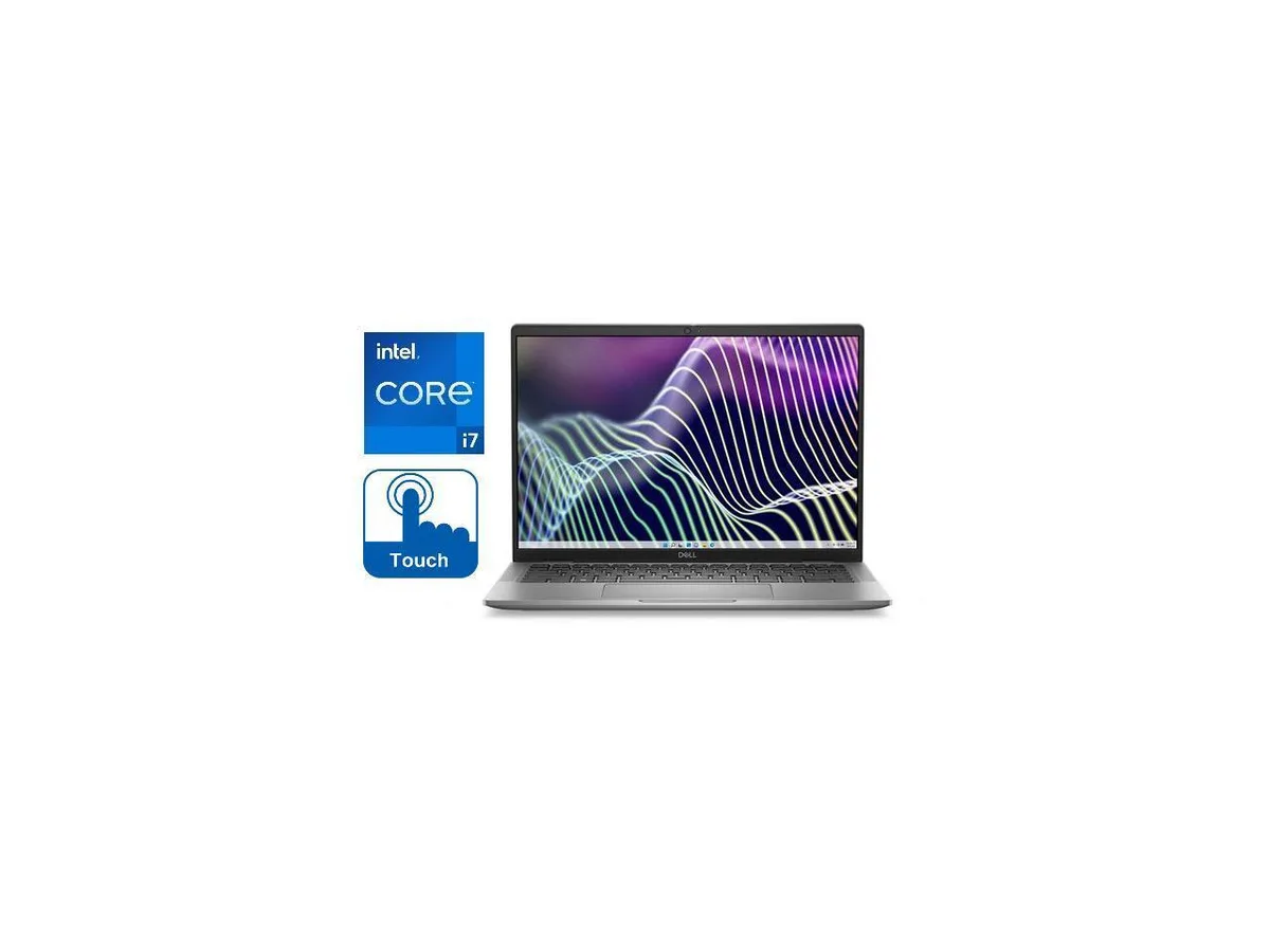 Grey 14 inch Dell Latitude 7440 laptop closed showing smooth matte finish