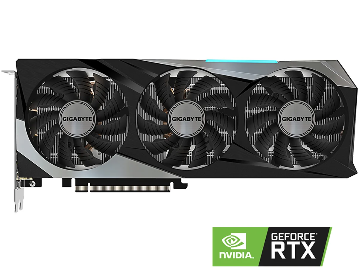GIGABYTE RTX 3060 Ti graphics card with triple-fan WINDFORCE cooler and metal backplate
