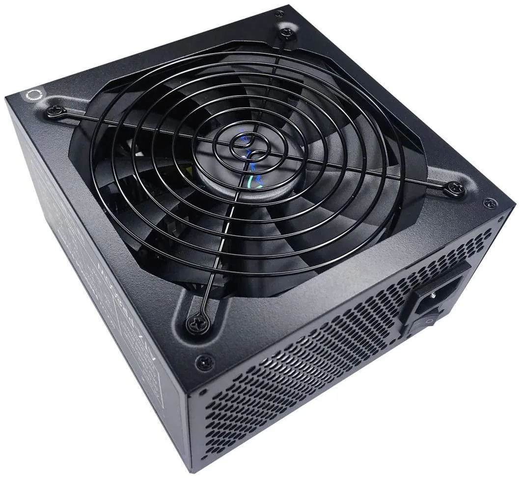 Black ATX power supply unit with 135mm fan and modular cables