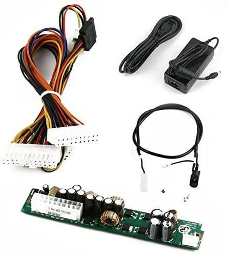 Compact 60W power kit with slim DC-DC board and external AC-DC adapter