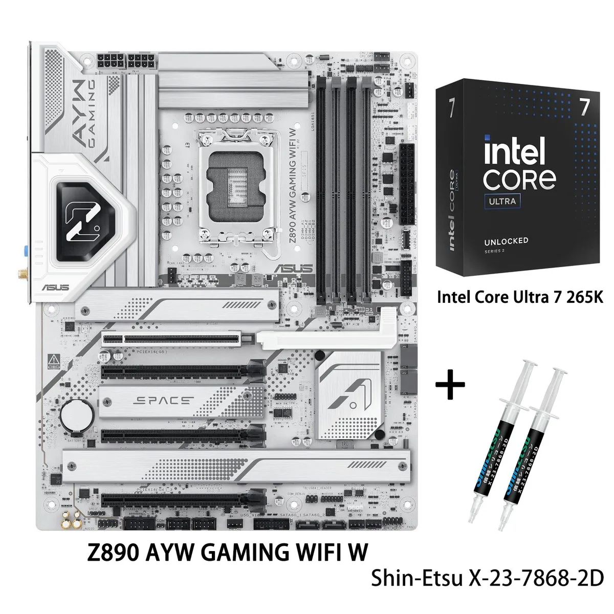 ASUS ASUS Z890 AYW GAMING WIFI W Intel motherboard & Core Ultra 7 265K CPU — product photo
