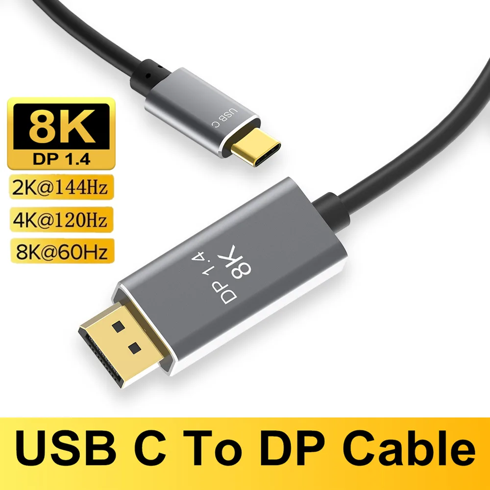 AUBEAMTO AUBEAMTO USB-C to DisplayPort 1.4 cable 3.3 ft 8K 60Hz — Produktfoto