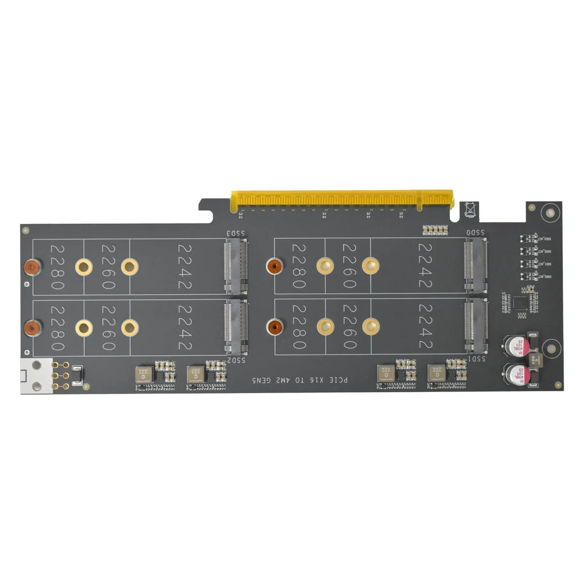 LetLinkSo LetLinkSo PCIe 4.0 x16 to 4 M.2 NVMe Expansion Card — termékfotó
