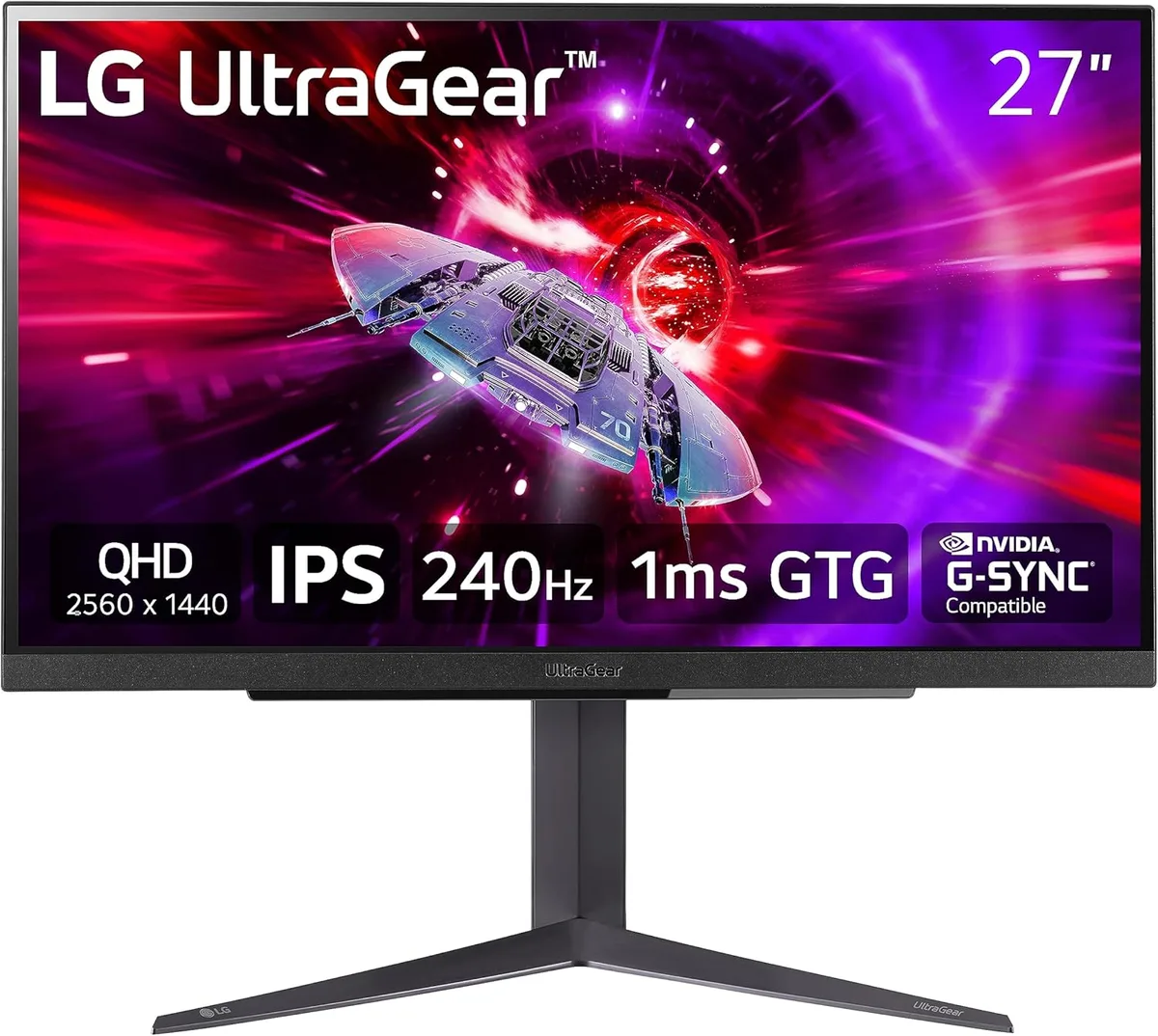 LG Electronics LG Electronics 27GR83Q-B 27" QHD 240Hz IPS gaming monitor — product photo
