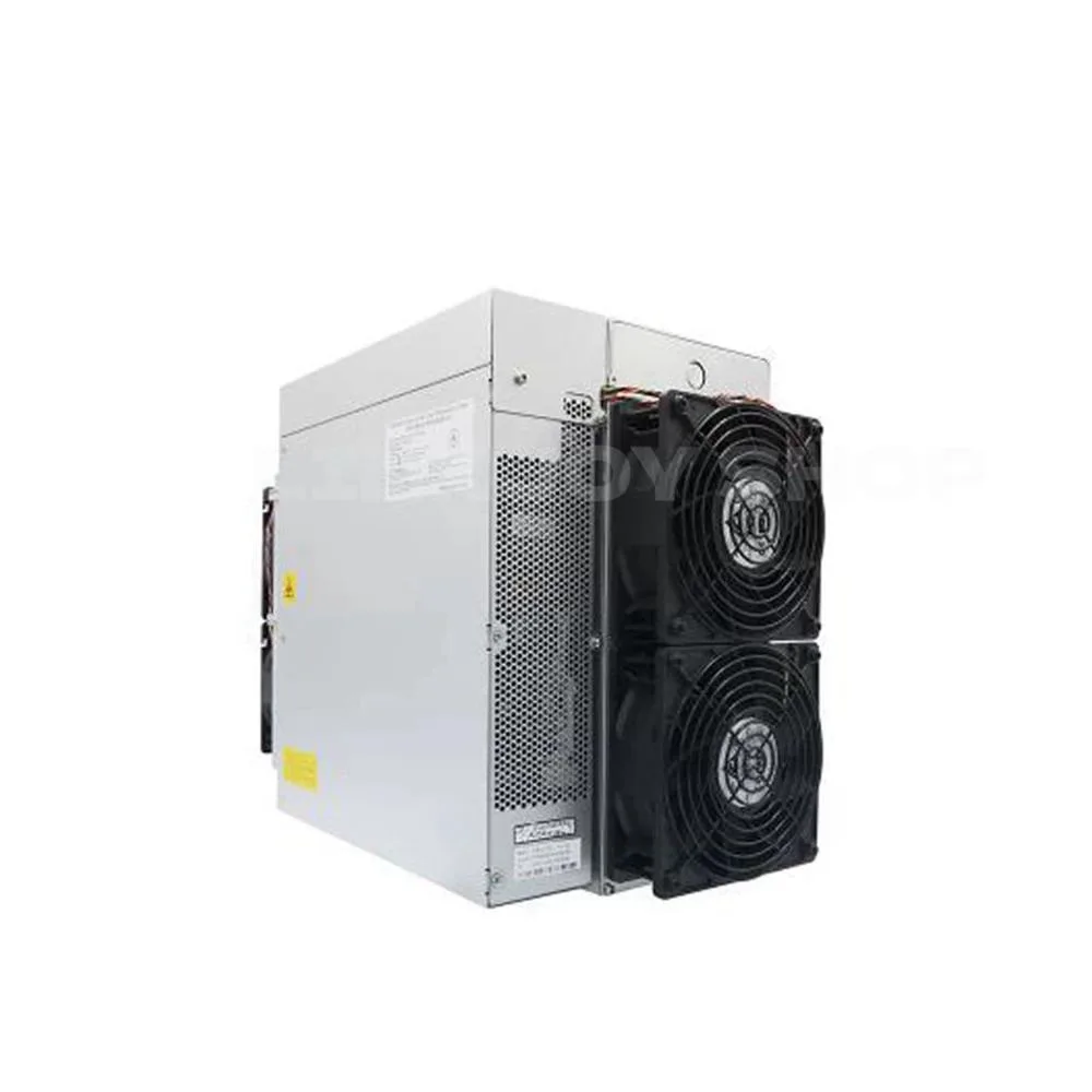 Rectangular crypto miner, matte metal finish, 3680M hashrate, 220V input